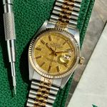 Rolex Datejust 36 16013 (1981) - Gold dial 36 mm Gold/Steel case (1/8)