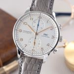 IWC Portuguese Chronograph IW371604 (2020) - Zilver wijzerplaat 41mm Staal (3/8)