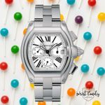 Cartier Roadster 2618 (Unknown (random serial)) - Black dial 40 mm Steel case (1/8)