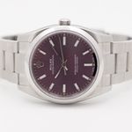 Rolex Oyster Perpetual 34 114200 (2009) - Purple dial 34 mm Steel case (8/8)