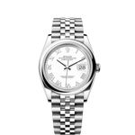 Rolex Datejust 36 126200 (2024) - Wit wijzerplaat 36mm Staal (1/8)