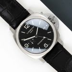 Panerai Luminor 1950 3 Days GMT Automatic PAM00320 (2013) - Zwart wijzerplaat 44mm Staal (1/8)