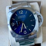 Panerai Luminor Marina Automatic PAM01058 (2020) - Blauw wijzerplaat 44mm Staal (1/7)