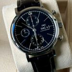 IWC Portofino Chronograph IW391008 (2018) - Black dial 42 mm Steel case (1/7)