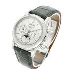 Patek Philippe Perpetual Calendar Chronograph 3970E (1998) - Silver dial 37 mm Yellow Gold case (2/7)