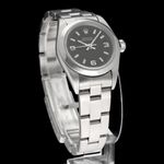 Rolex Oyster Perpetual 76080 (2002) - Zwart wijzerplaat 24mm Staal (3/7)