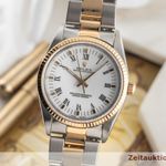 Rolex Oyster Perpetual 34 14233 (Unknown (random serial)) - White dial 34 mm Gold/Steel case (3/8)