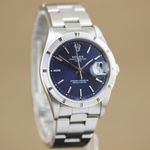 Rolex Oyster Perpetual Date 15210 (2003) - Blue dial 34 mm Steel case (3/8)