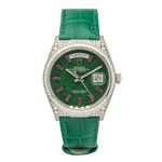 Rolex Day-Date 36 128459TBR (2024) - Groen wijzerplaat 36mm Witgoud (1/6)