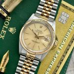 Rolex Datejust 36 16013 (1982) - Gold dial 36 mm Gold/Steel case (1/8)