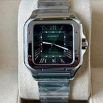 Cartier Santos WSSA0062 (2024) - Green dial 40 mm Steel case (2/7)