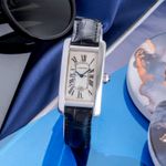 Cartier Tank Américaine W2603656 (2000) - Silver dial White Gold case (1/8)