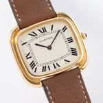 Cartier Vintage 9705 (1970) - White dial 35 mm Yellow Gold case (3/8)