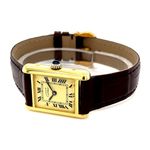 Cartier Tank Vermeil Cartier Tank Vermeil SM (Unknown (random serial)) - Yellow dial 28 mm Silver case (5/8)