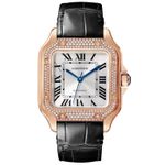 Cartier Santos WJSA0012 (2025) - Zilver wijzerplaat 42mm Roségoud (1/1)