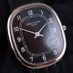 Patek Philippe Golden Ellipse 5738/1R-001 (Onbekend (willekeurig serienummer)) - Zwart wijzerplaat 35mm Roségoud (1/8)