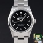 Rolex Explorer 114270 (2006) - Zwart wijzerplaat 36mm Staal (1/8)