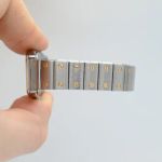 Cartier Santos Galbée 1567 (1999) - White dial 24 mm Gold/Steel case (8/8)