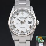 Rolex Datejust 36 16234 (2005) - Wit wijzerplaat 36mm Staal (1/8)