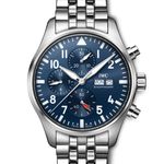 IWC Pilot Chronograph IW378004 (2023) - Blauw wijzerplaat 43mm Staal (1/1)