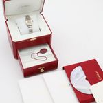 Cartier Santos Galbée 2423 (2006) - White dial 35 mm Gold/Steel case (2/8)