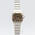 Cartier Santos Galbée 2423 (2006) - White dial 35 mm Gold/Steel case (1/8)