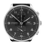 IWC Portuguese Chronograph IW371609 (2023) - Black dial 41 mm Steel case (1/8)