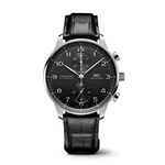 IWC Portuguese Chronograph IW371609 (2023) - Zwart wijzerplaat 41mm Staal (3/8)