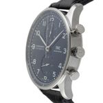 IWC Portuguese Chronograph IW371601 (Onbekend (willekeurig serienummer)) - Blauw wijzerplaat 41mm Staal (6/8)