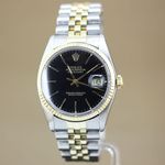 Rolex Datejust 36 16013 (1979) - Zwart wijzerplaat 36mm Goud/Staal (2/8)