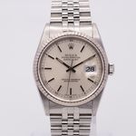 Rolex Datejust 36 16234 (2000) - Zilver wijzerplaat 36mm Staal (1/8)