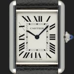 Cartier Tank WSTA0041 (2022) - Wit wijzerplaat 34mm Staal (2/8)