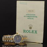 Rolex Lady-Datejust 69173 (1989) - Blue dial 26 mm Gold/Steel case (5/7)
