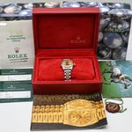 Rolex Lady-Datejust 69173 (1993) - Champagne wijzerplaat 26mm Goud/Staal (2/8)