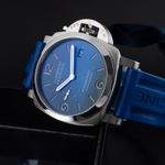 Panerai Luminor Marina PAM01313 (Onbekend (willekeurig serienummer)) - Blauw wijzerplaat 44mm Staal (2/8)