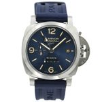 Panerai Luminor 1950 10 Days GMT PAM00689 (2016) - Blauw wijzerplaat 44mm Staal (1/2)