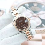 Rolex Datejust 31 278271 (2023) - Brown dial 31 mm Gold/Steel case (6/8)