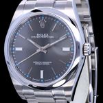 Rolex Oyster Perpetual 39 114300 (2018) - Grey dial 39 mm Steel case (2/8)