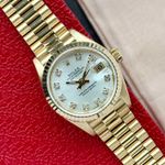 Rolex Lady-Datejust 69178 (1991) - Zilver wijzerplaat 26mm Geelgoud (3/8)