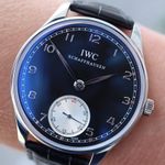 IWC Portuguese Hand-Wound IW545404 (2012) - Zwart wijzerplaat 44mm Staal (1/8)