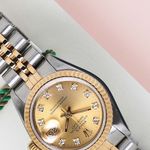 Rolex Lady-Datejust 69173 (1991) - Champagne wijzerplaat 26mm Goud/Staal (3/7)