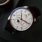 IWC Portuguese Perpetual Calendar IW344203 (Onbekend (willekeurig serienummer)) - Zilver wijzerplaat 42mm Staal (3/8)