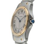 Cartier Santos W20036R3 (1995) - Wit wijzerplaat 33mm Goud/Staal (5/8)