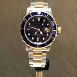 Rolex Submariner Date 16613 (1998) - Blue dial 40 mm Gold/Steel case (1/8)
