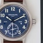 Patek Philippe Calatrava 7234G-001 (2020) - Blue dial 38 mm White Gold case (5/8)