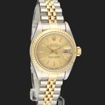 Rolex Lady-Datejust 69173 (1992) - Champagne dial 26 mm Gold/Steel case (4/8)