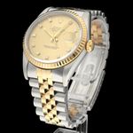 Rolex Datejust 36 16233G (1990) - Champagne dial 36 mm Gold/Steel case (4/8)