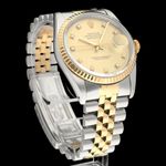 Rolex Datejust 36 16233G (1990) - Champagne dial 36 mm Gold/Steel case (5/8)
