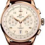 Breitling Premier RB0145371G1P2 (2026) - Geel wijzerplaat 42mm Roségoud (1/1)