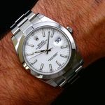 Rolex Datejust 41 126300 (2023) - Wit wijzerplaat 41mm Staal (5/9)